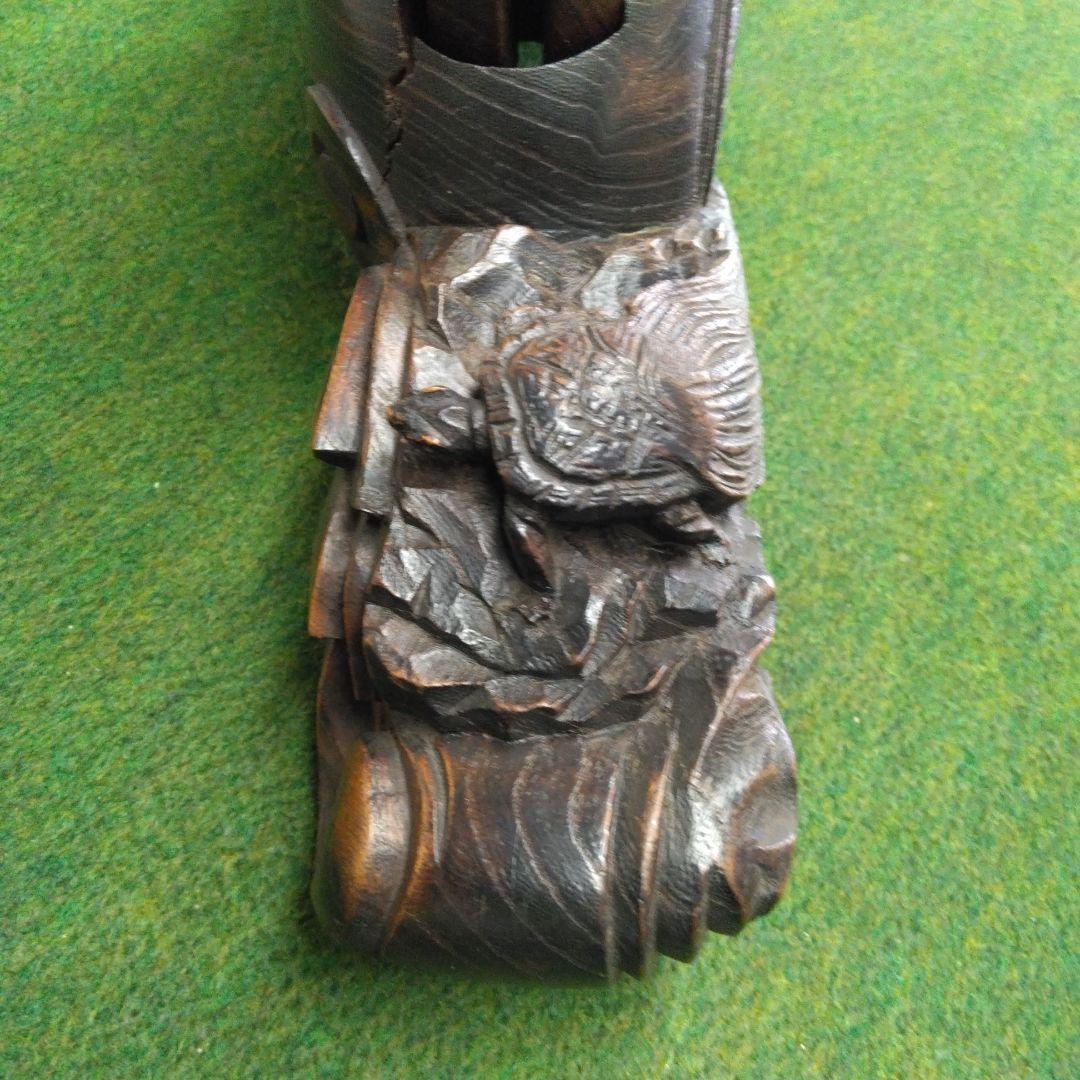 ち*ー様 木製彫刻 亀のデザイン