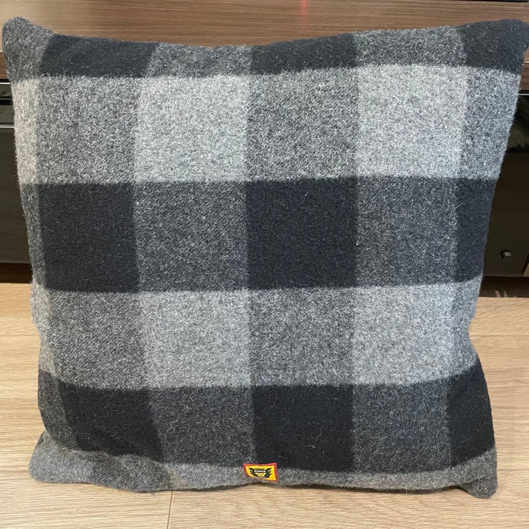 希少 極美品✤ ヒューマンメイド ウールクッション グレー ブラック