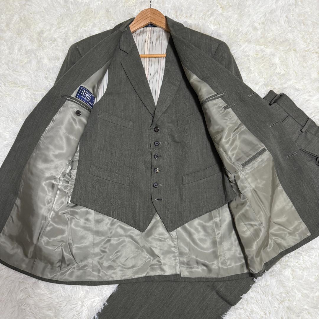 ラルフローレン　カーキ　オリーブ　セットアップ　スリーピース　XLサイズ