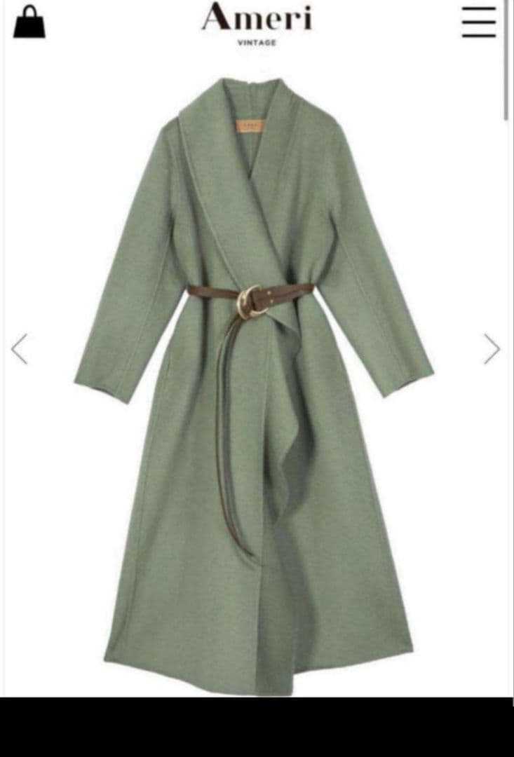 ミントグリーン ラップコート オーバーサイズ