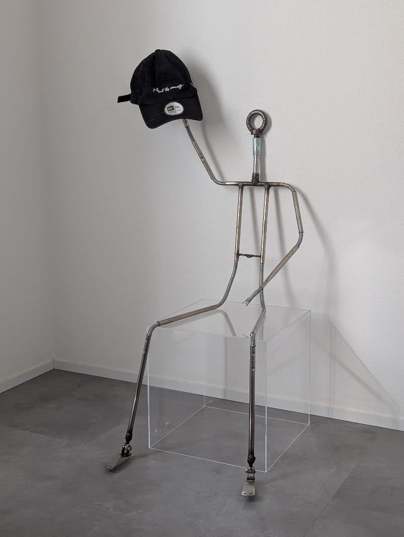 USED/インダストリアル 金属製骨格 オブジェ アート メタルスカルプチャー