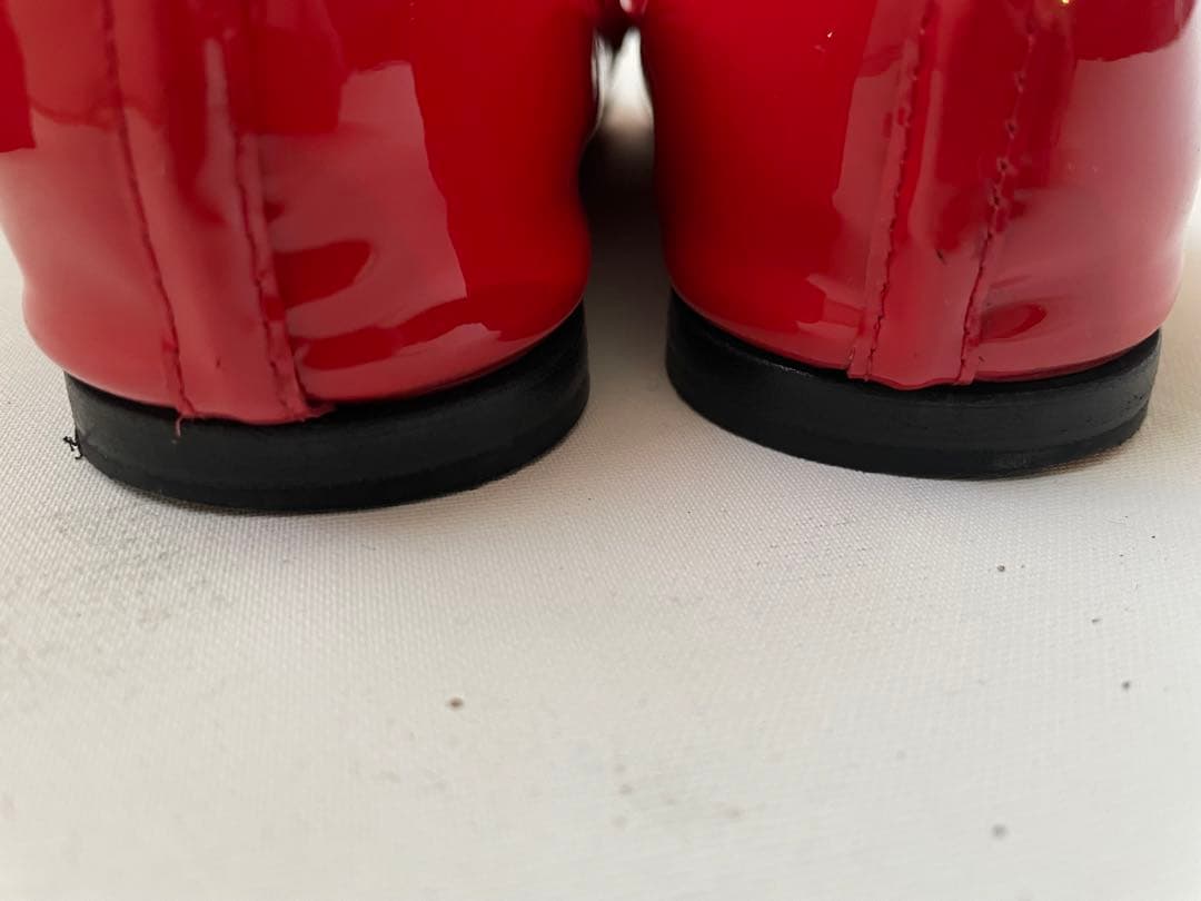 repetto レペット　サンドリオン40 赤 エナメル リボン バレエシューズ