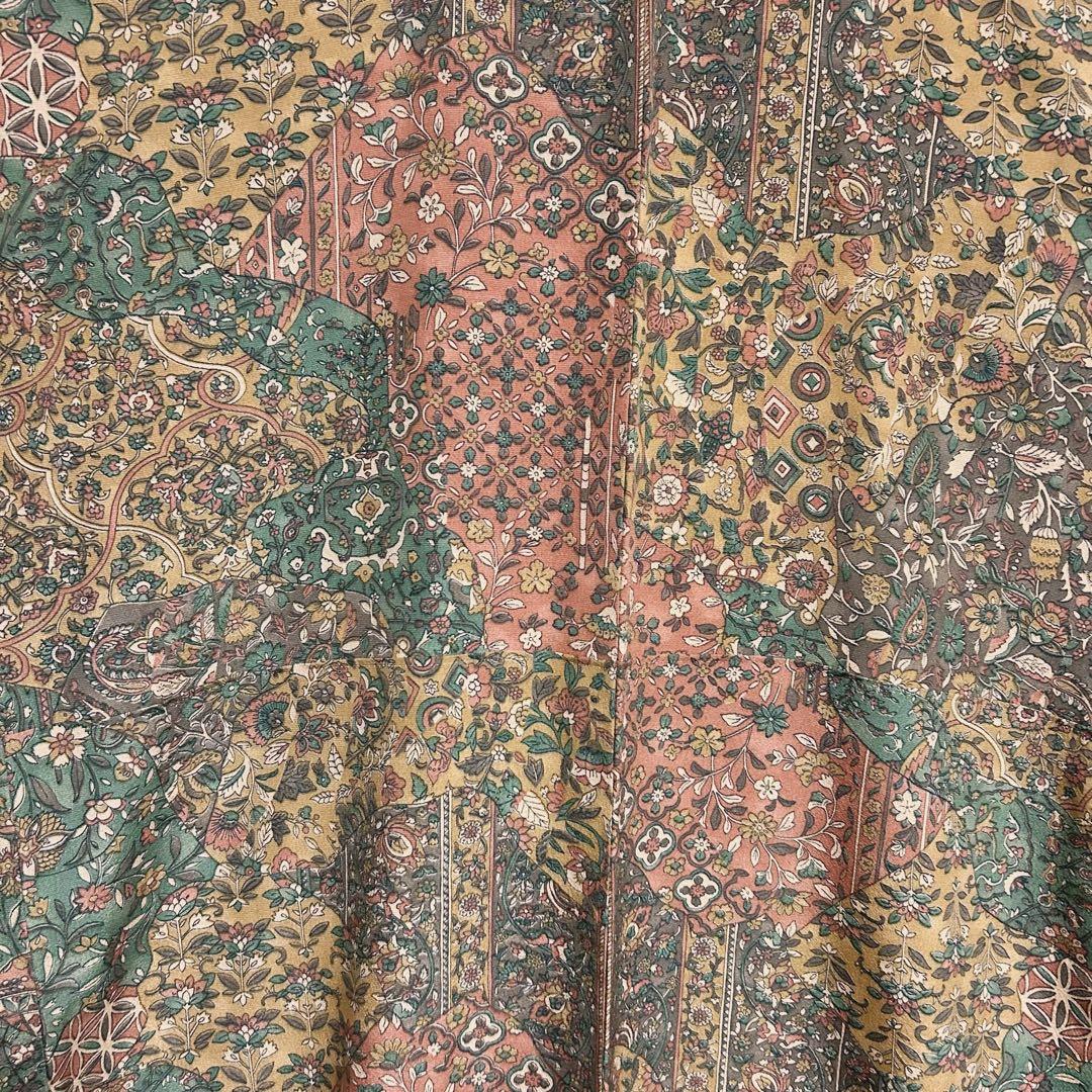 正絹　未使用　新品同様　美品　袷　正絹　江戸更紗　小紋　フルセット　4点