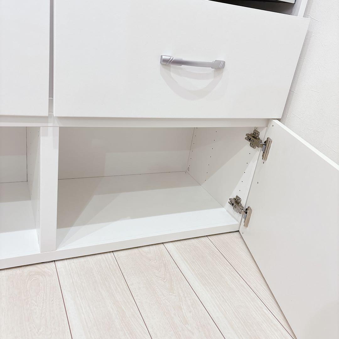 IKEA イケア ベストー 食器棚 ローボード カップボード 収納 引き出し 白