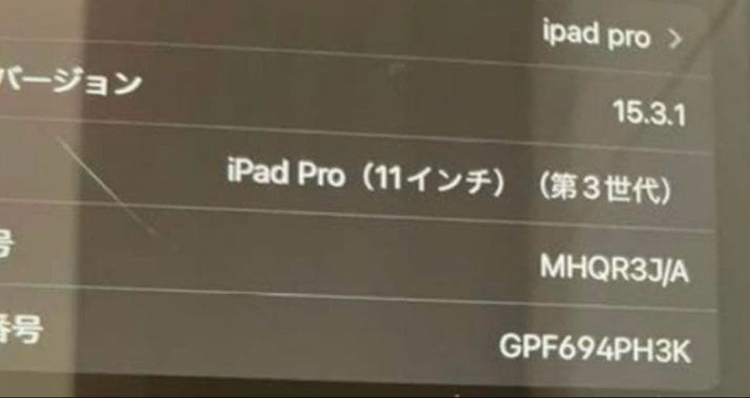 iPad pro 第三世代　11インチ