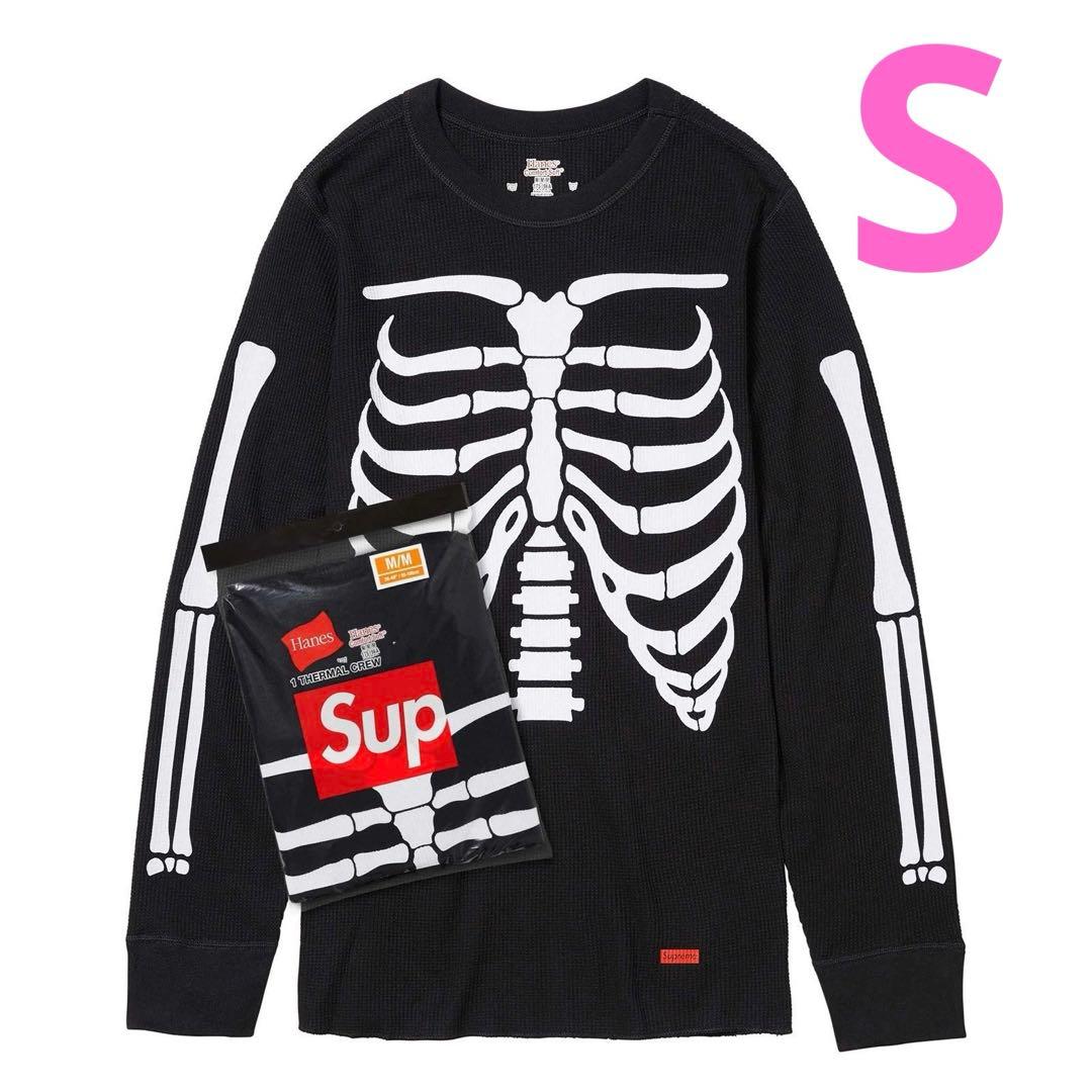 トップス supreme HANES THERMAL CREW BLACK