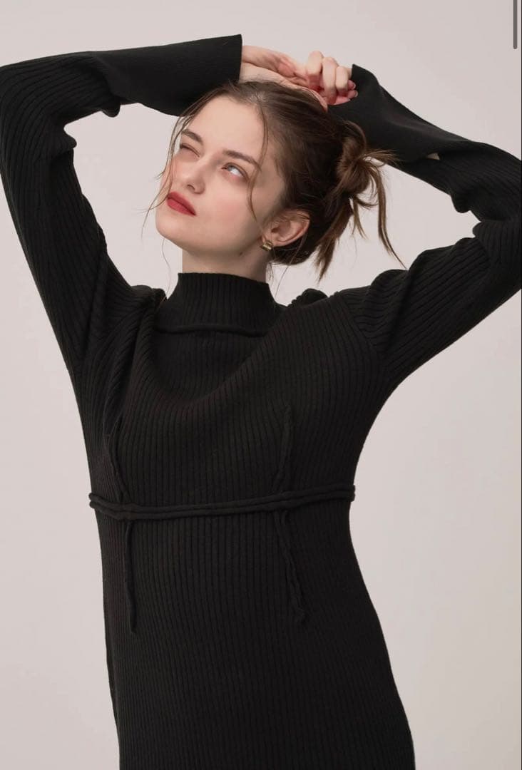 pinue アウトダーツニットワンピース