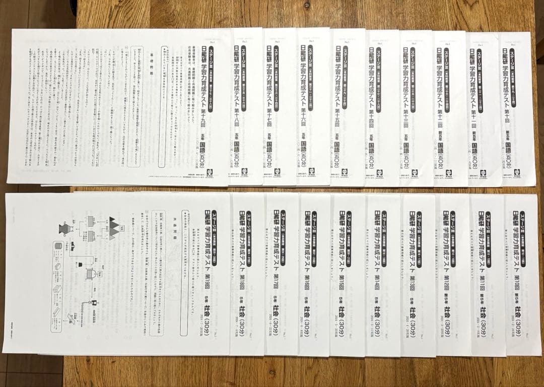 日能研 新5年 5年 新小5 小5 2024年ステージⅢ 前期 学習力育成テスト