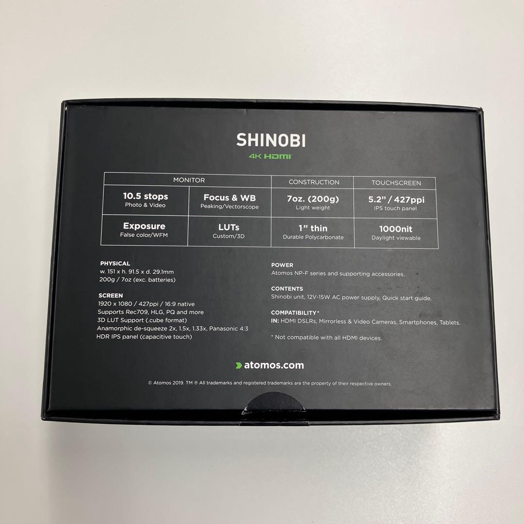 OO　Atomos SHINOBI 5インチ HDRモニター