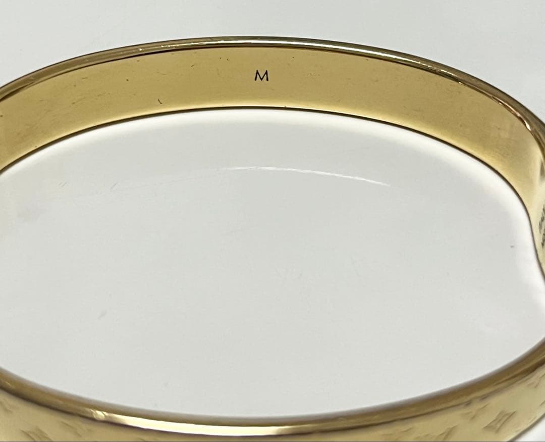 ルイヴィトン Louis Vuitton ナノグラム PM バングル ゴールド