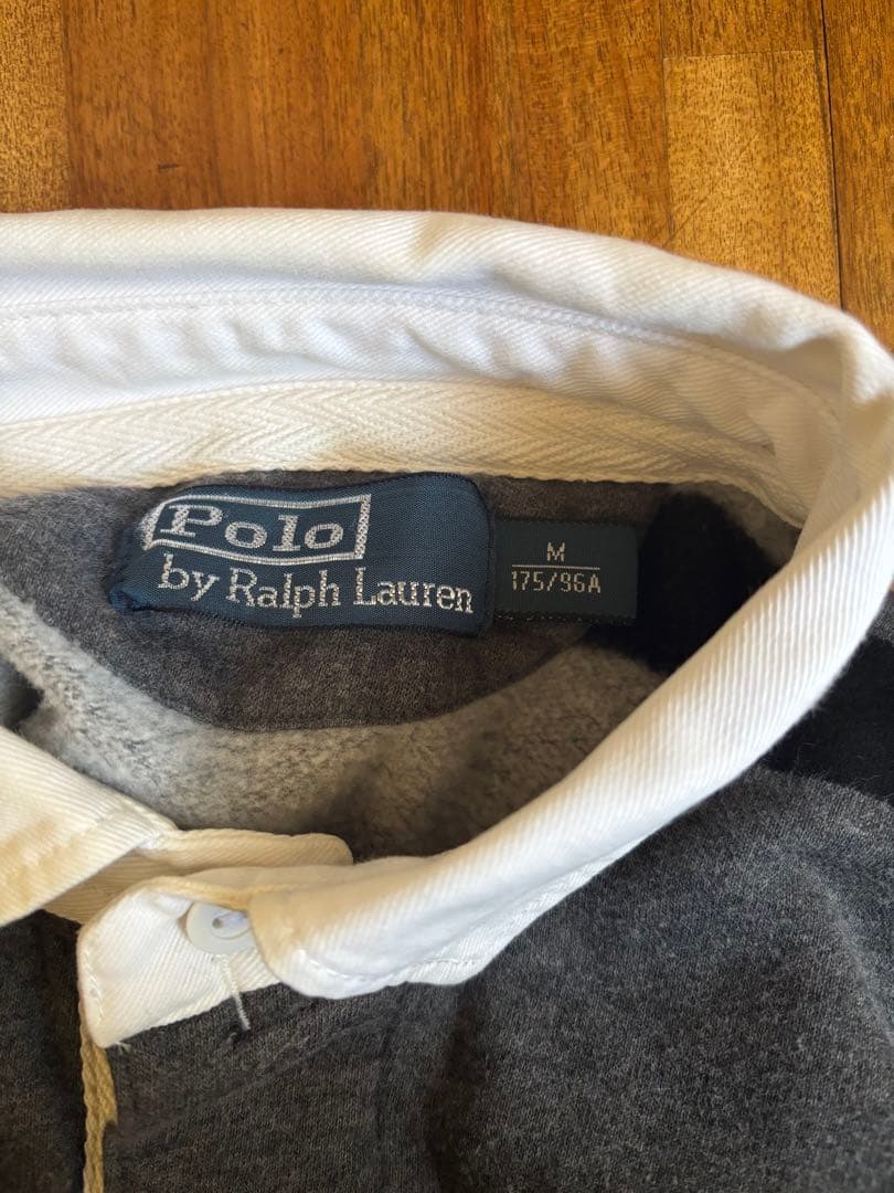 ポロラルフローレン ラガーシャツ　刺繍ロゴ　常田大希　襟付き　ボーダー