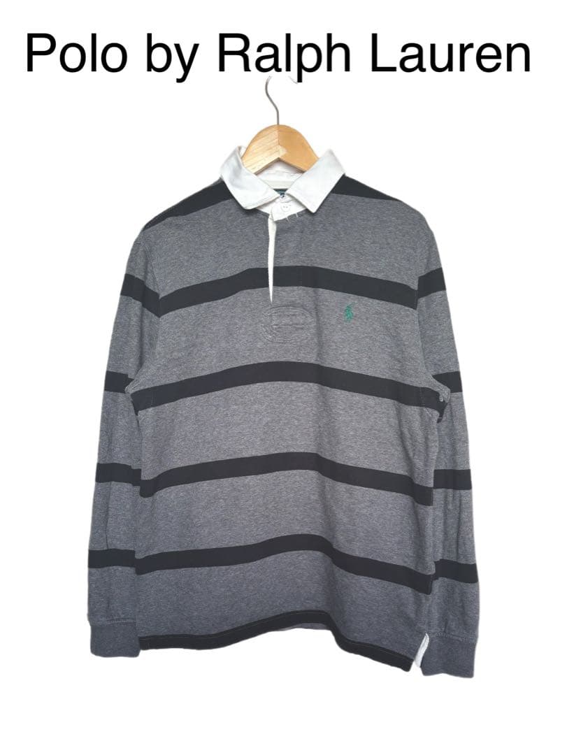 ポロラルフローレン ラガーシャツ　刺繍ロゴ　常田大希　襟付き　ボーダー