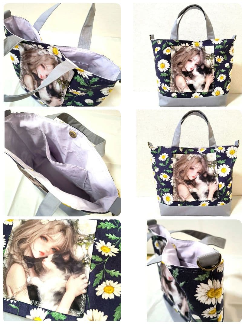 ななごん様】ハンドメイドオーダー★女の子★マグネットボタン付きトートバッグ　７点