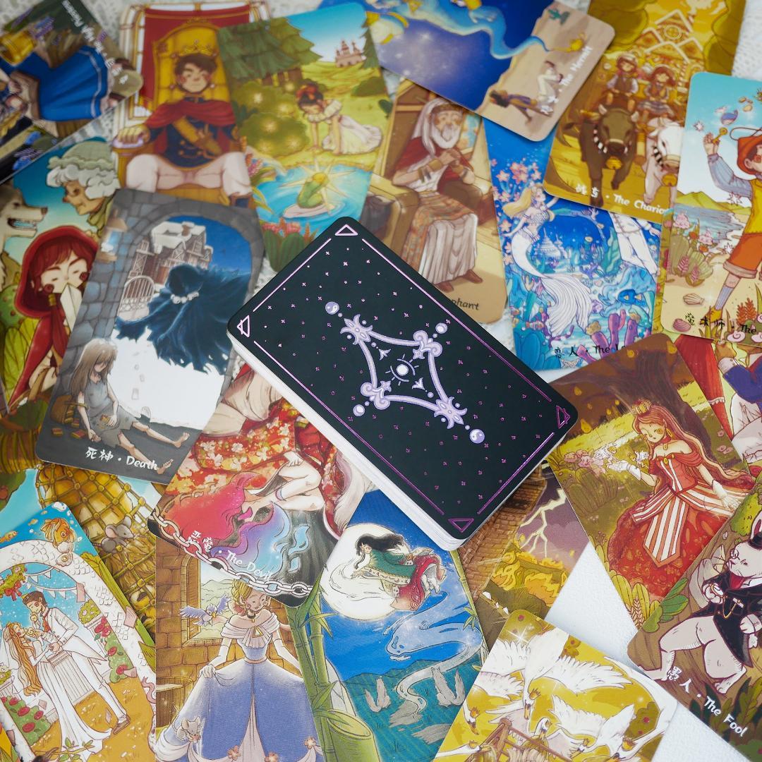 【正規品タロットカード】豪華箔押し仕様✨童話や物語を描いた絵本のようなデッキ