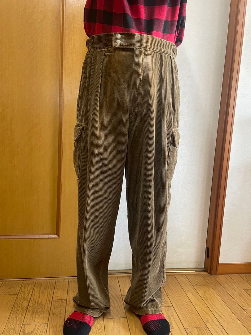 90s polo ralph lauren コーデュロイ.カーゴパンツ　USA製