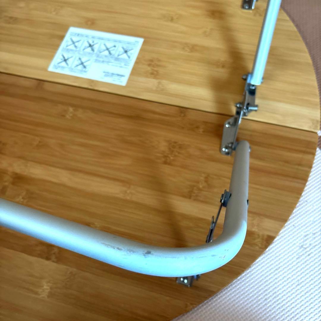 CAPTAIN STAG 竹製ラウンドローテーブル