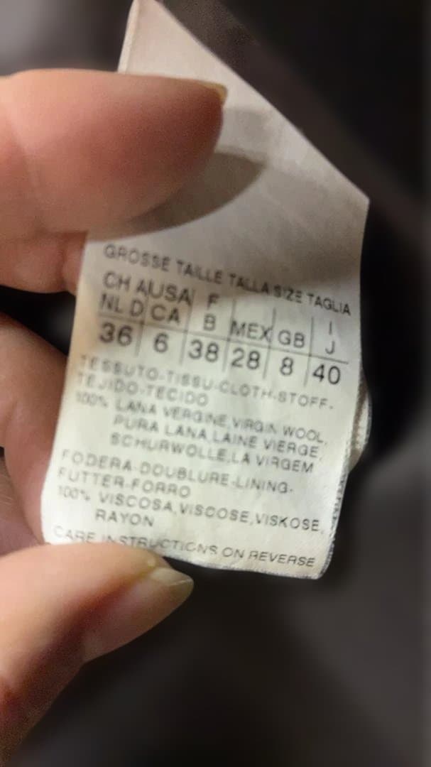 【Max Mara】リアルファー付きウールコート　ブラック