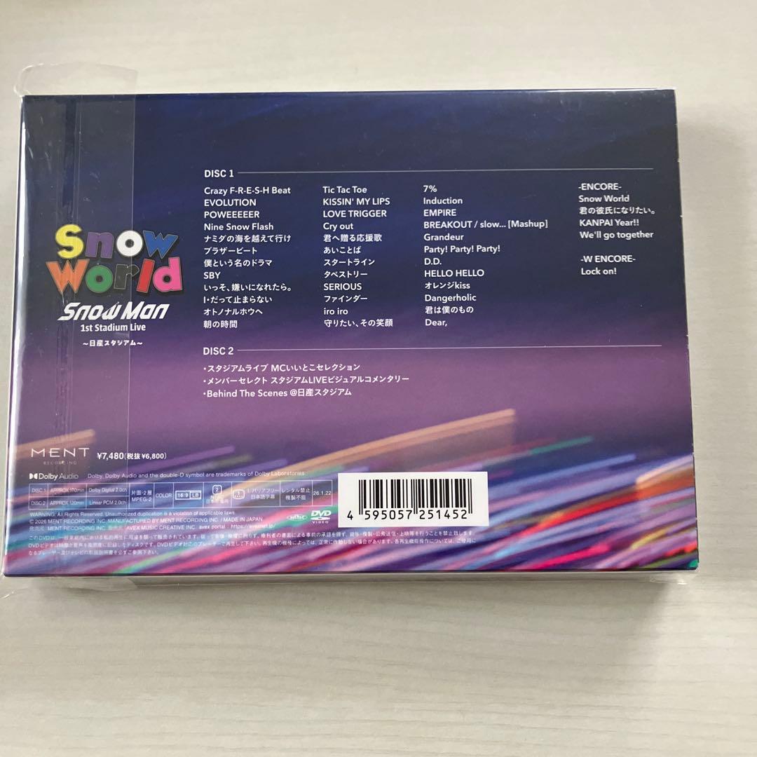 Man  World スノーワールド　スタジアムライブ DVD