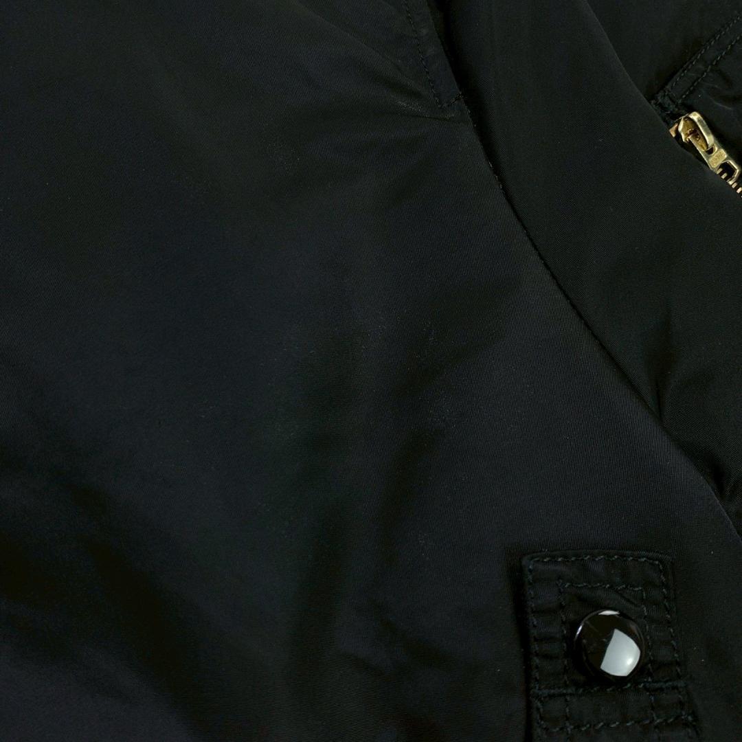 ALPHA B-15 フライトジャケット 襟ボア ブラック メンズ L　E017