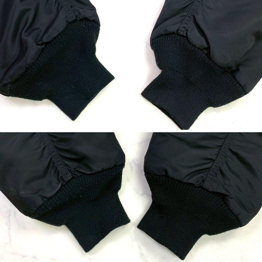 ALPHA B-15 フライトジャケット 襟ボア ブラック メンズ L　E017