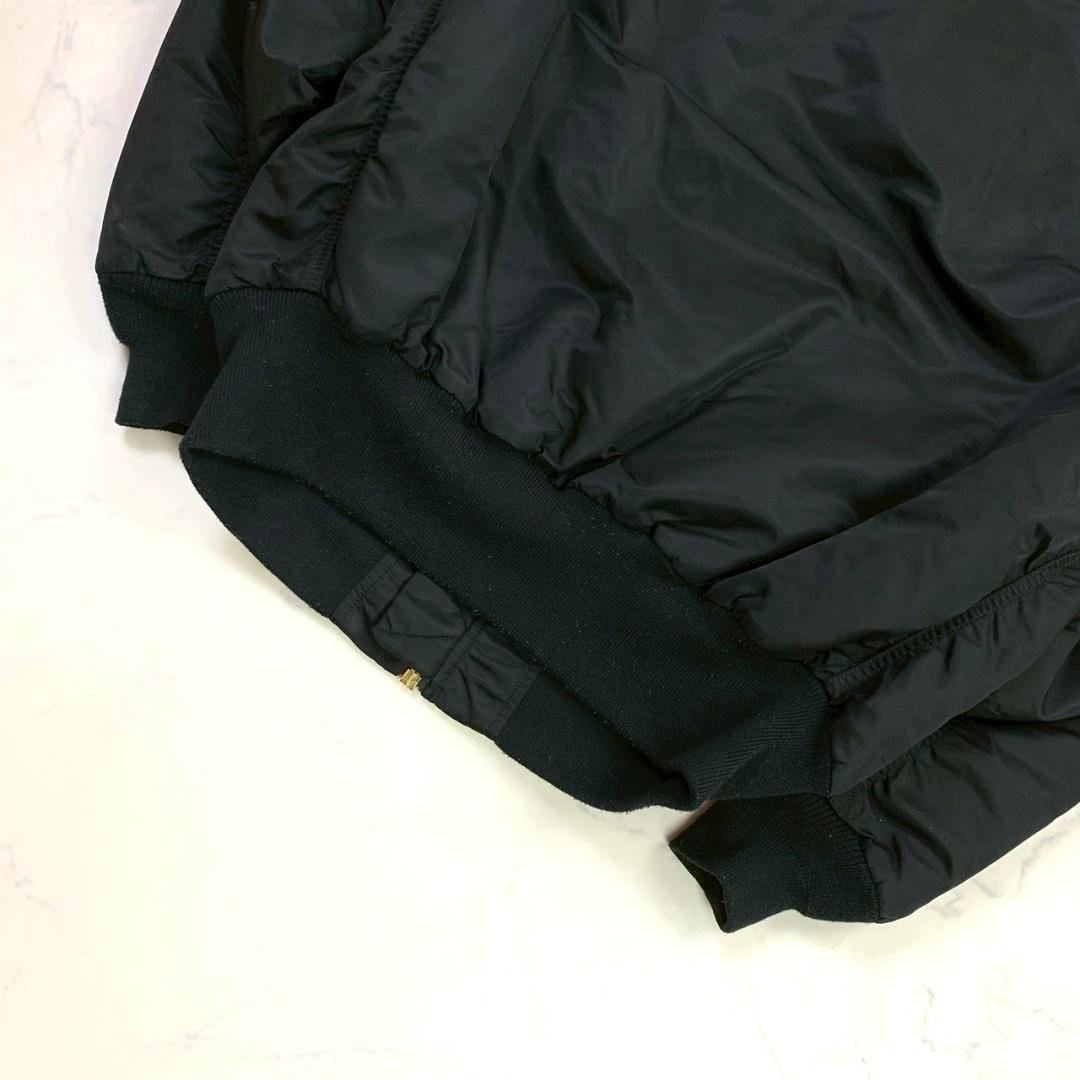 ALPHA B-15 フライトジャケット 襟ボア ブラック メンズ L　E017