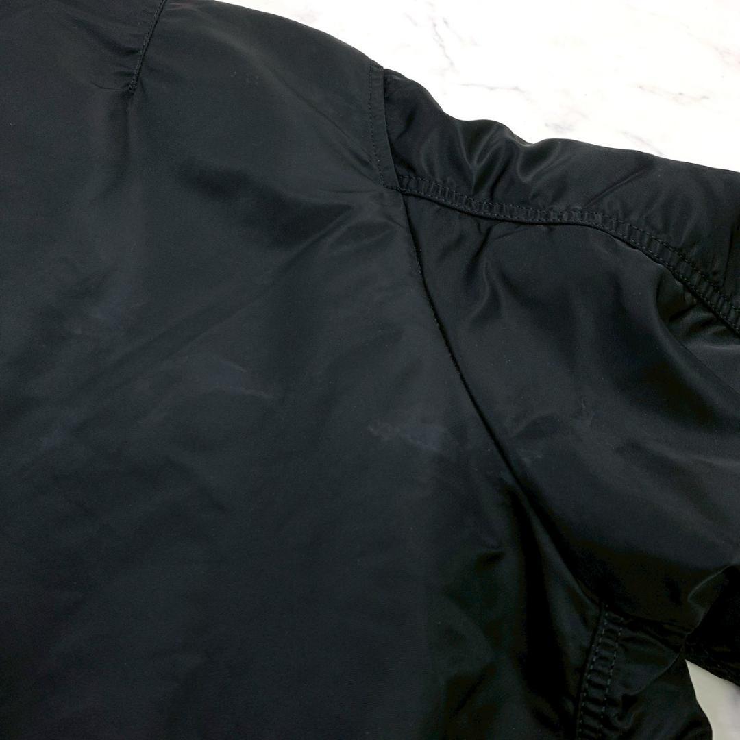 ALPHA B-15 フライトジャケット 襟ボア ブラック メンズ L　E017