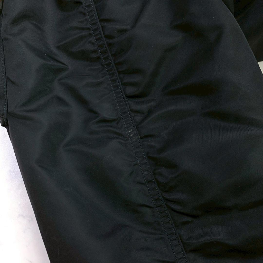 ALPHA B-15 フライトジャケット 襟ボア ブラック メンズ L　E017