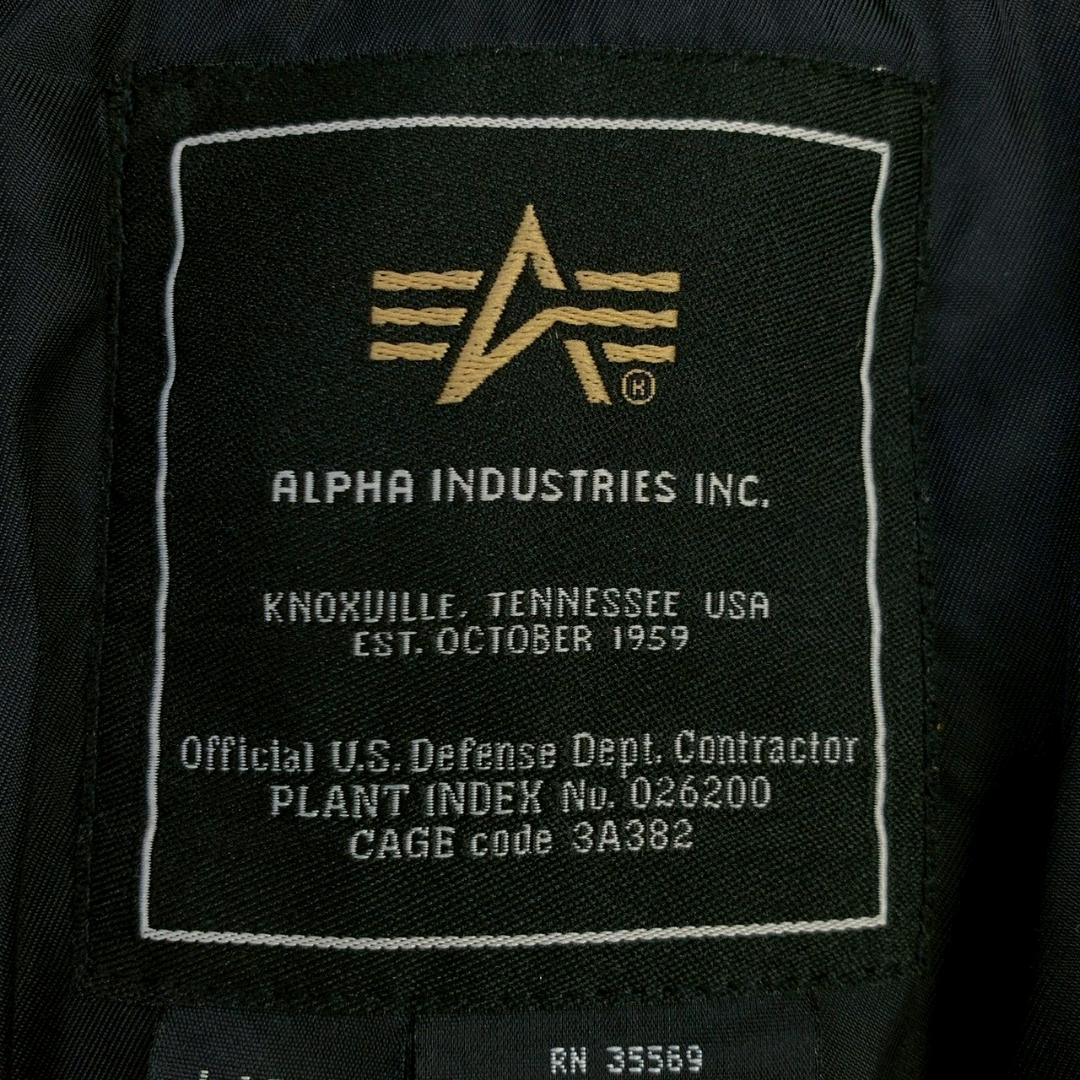 ALPHA B-15 フライトジャケット 襟ボア ブラック メンズ L　E017