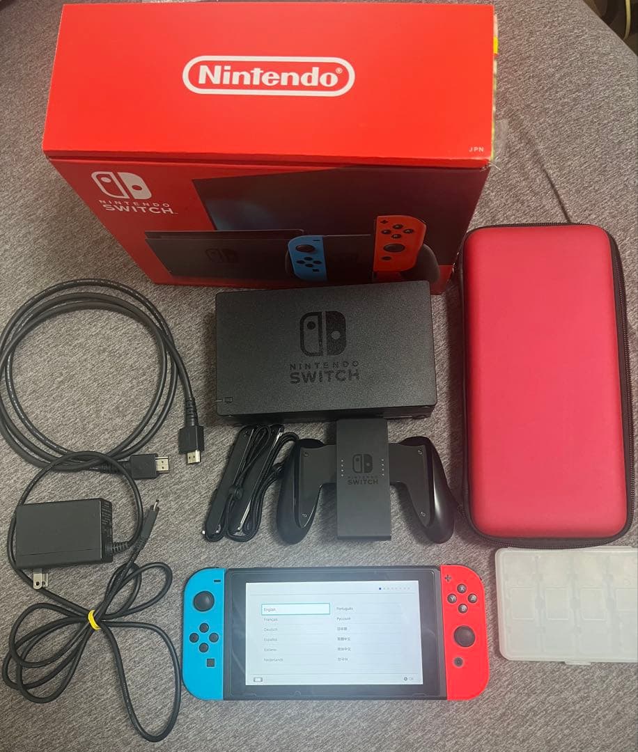 【完備品】Nintendo Switch ネオンブルー/ネオンレッド 本体