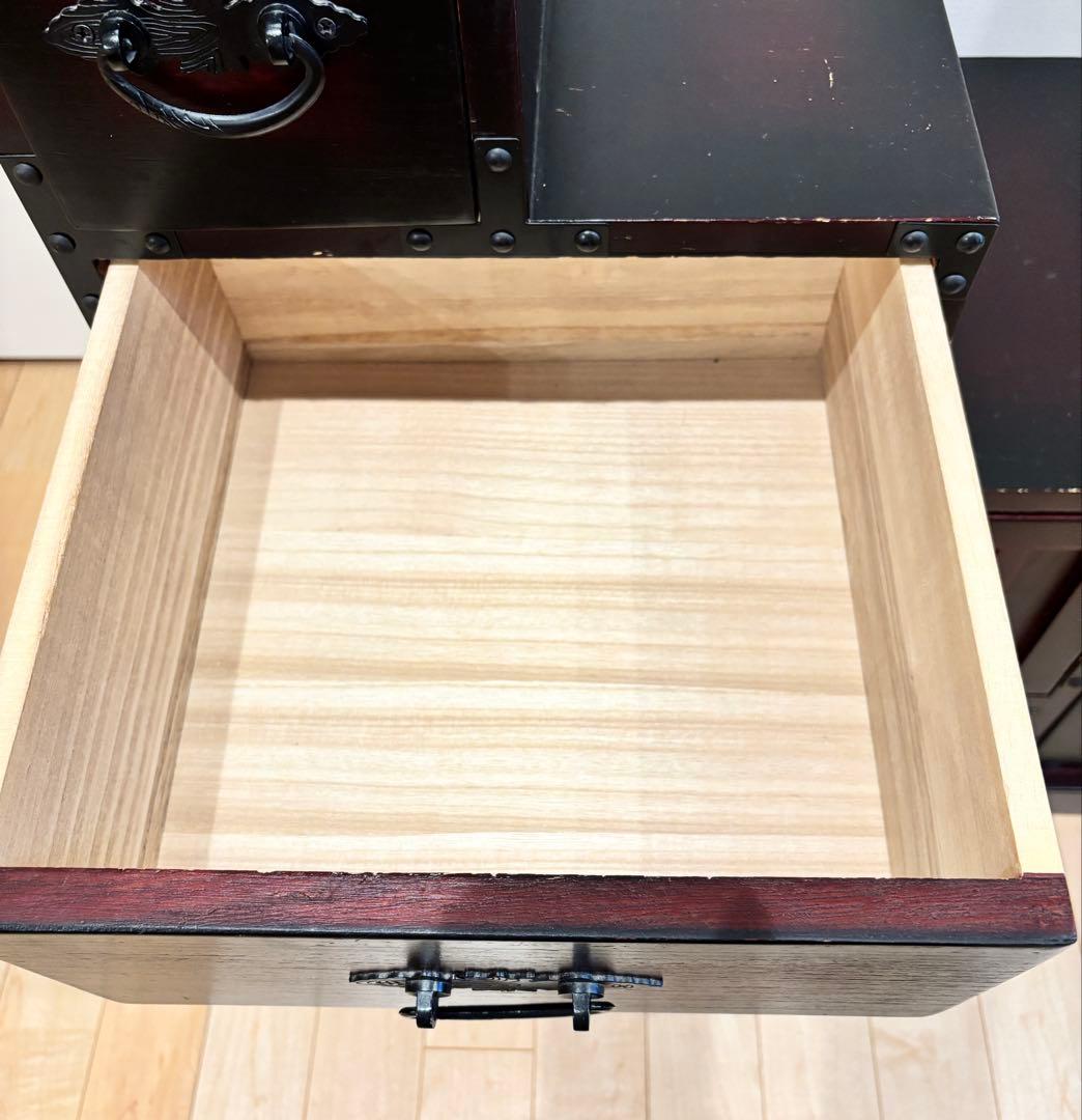 階段箪笥 インテリア 昭和レトロ 和箪笥 民芸調家具 アンティーク　①