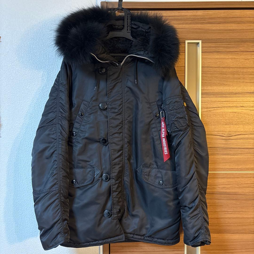 アルファインダストリーズ　N-3B（N）フライトジャケット赤タグリボン付Mサイズ