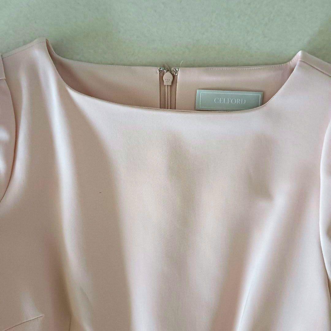 セルフォード フィット&フレアワンピース Aライン フォーマル ピンク