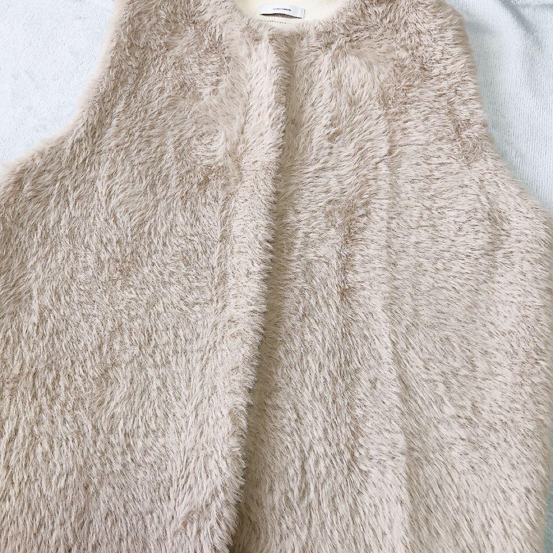 【新品タグ付き】ジャーナルスタンダード ダブルフェイスフェザークルーネックベスト