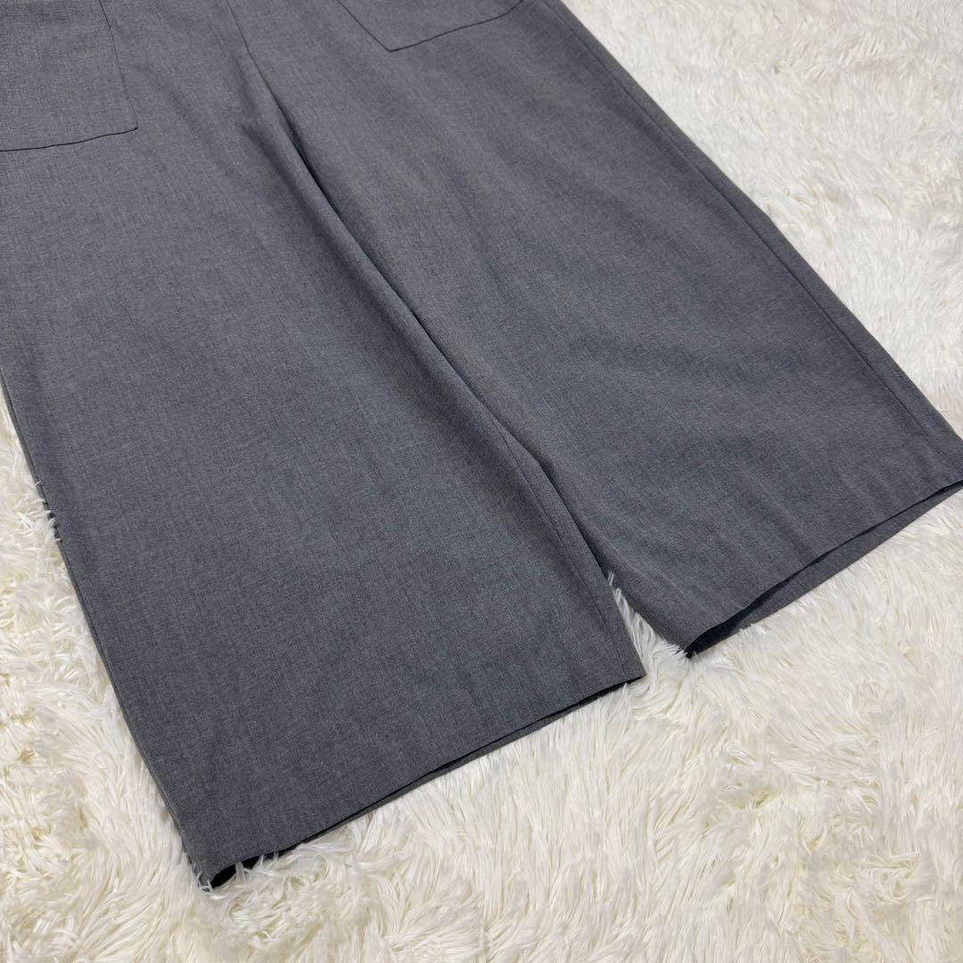 美品✨近年モデル ミズイロインド シャツカラーサロペット グレー フリーサイズ