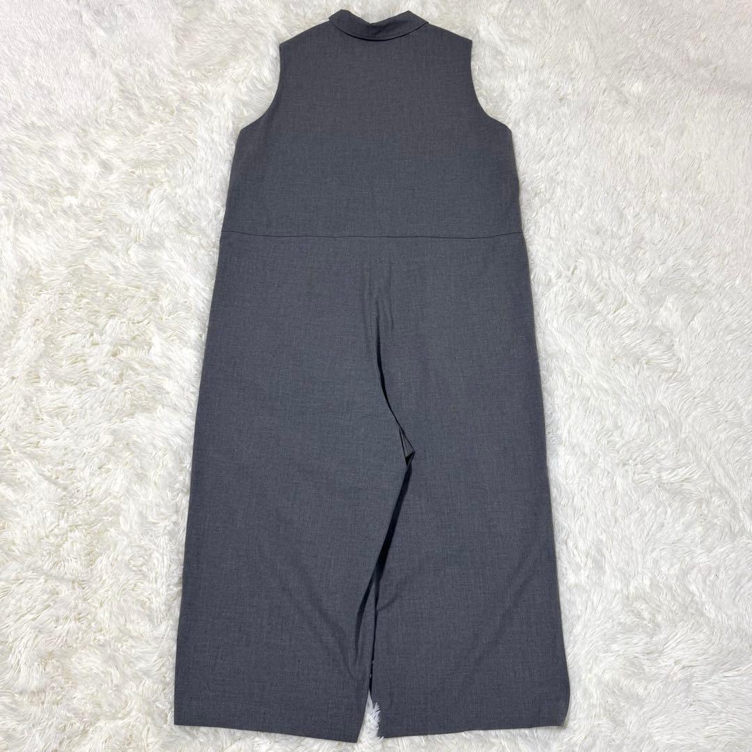 美品✨近年モデル ミズイロインド シャツカラーサロペット グレー フリーサイズ