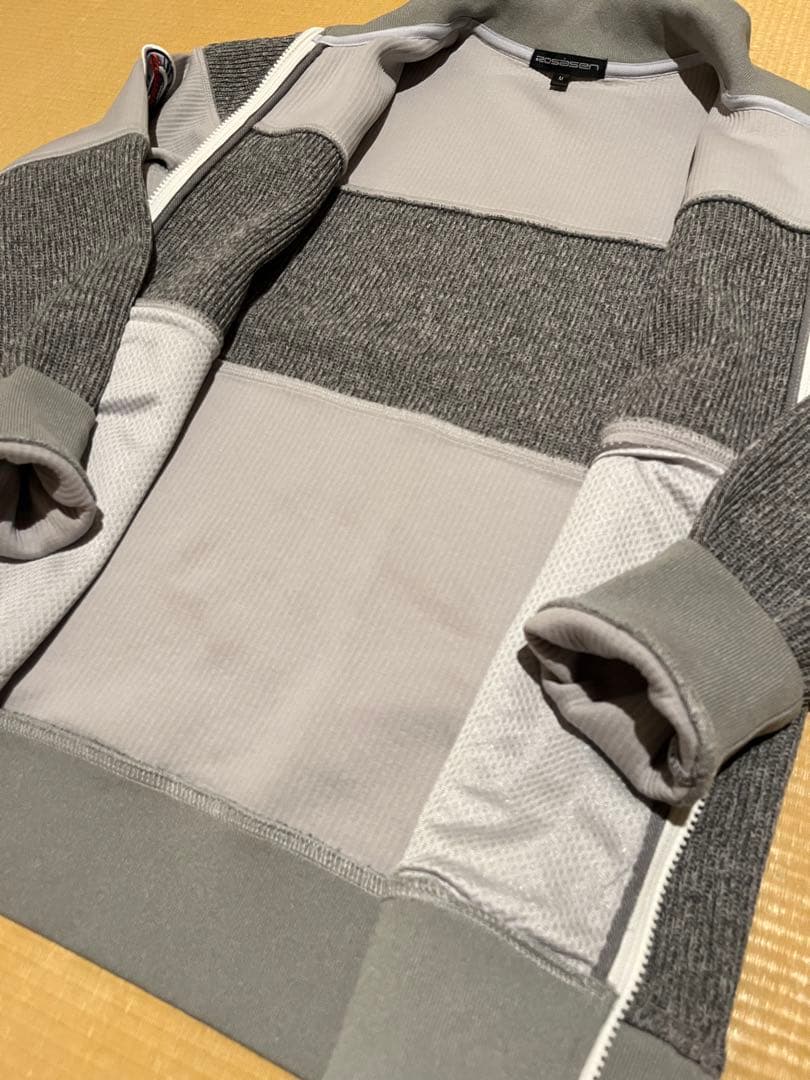 ROSASEN ニットジャケット クォーターゲージブルゾン ゴルフ M グレー