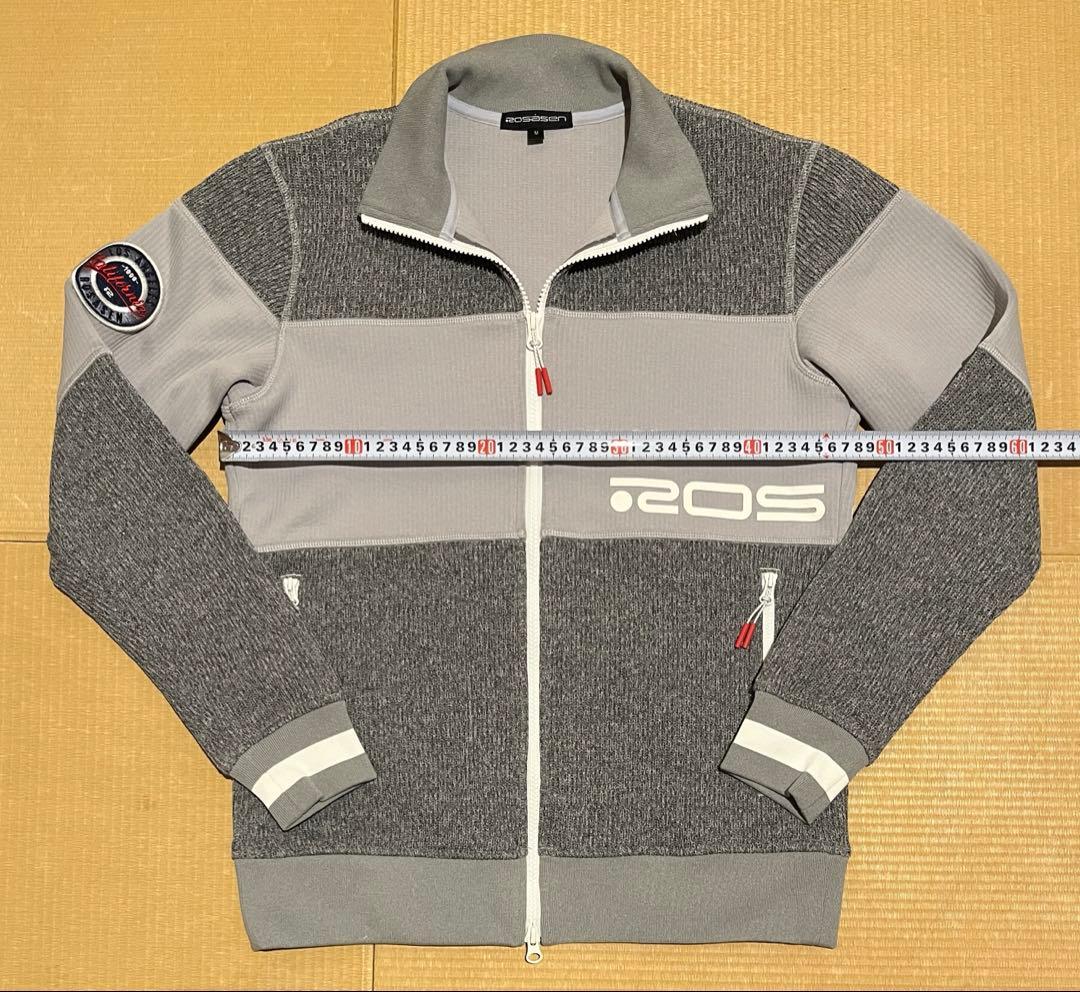 ROSASEN ニットジャケット クォーターゲージブルゾン ゴルフ M グレー
