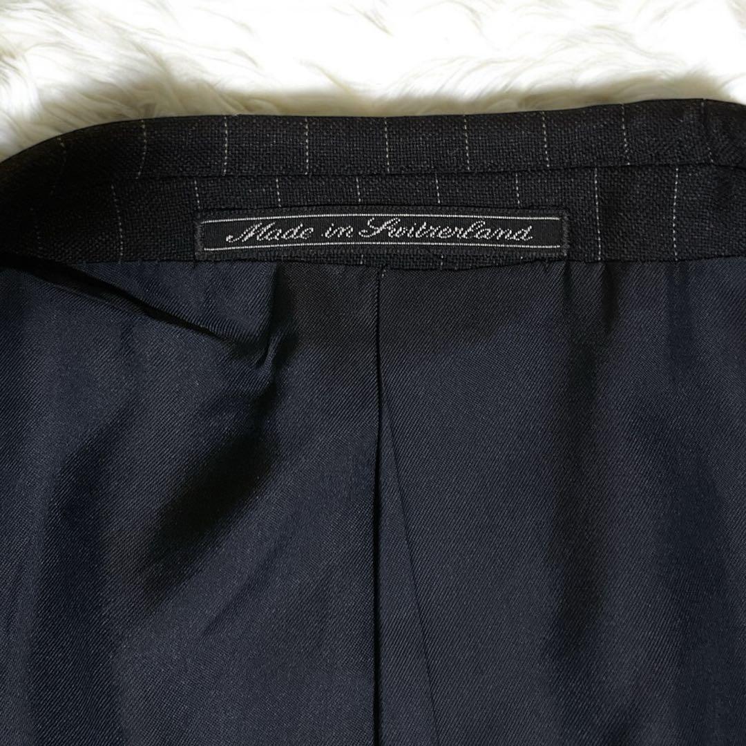 極美品☆GUCCI☆グッチ☆スーツセットアップ☆ストライプ柄☆黒☆48☆L