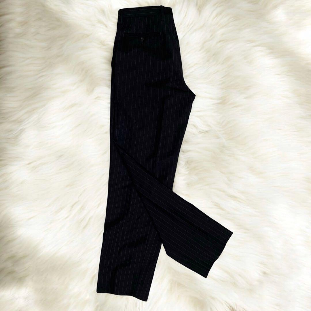 極美品☆GUCCI☆グッチ☆スーツセットアップ☆ストライプ柄☆黒☆48☆L