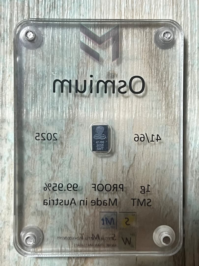 41/66 原子番号76 Os オスミウム 1g 99.95% Osmium