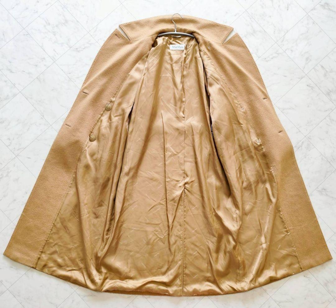 着丈121cm Max Mara キャメル100% ダブル リボン コート