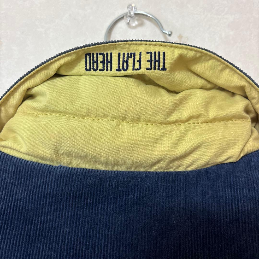 フラットヘッド　リバーシブルダウンベスト 42 ベージュ ネイビー