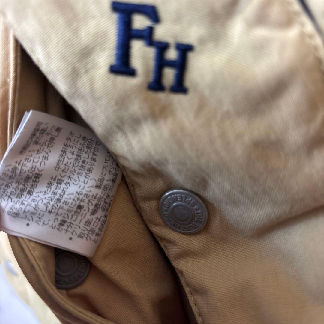 フラットヘッド　リバーシブルダウンベスト 42 ベージュ ネイビー