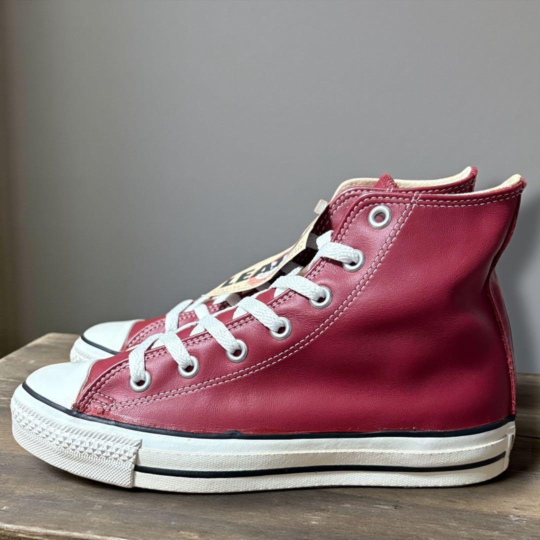 【USA製デッドストック‼︎】コンバース　レザーオールスター Hi 稀少なレッド