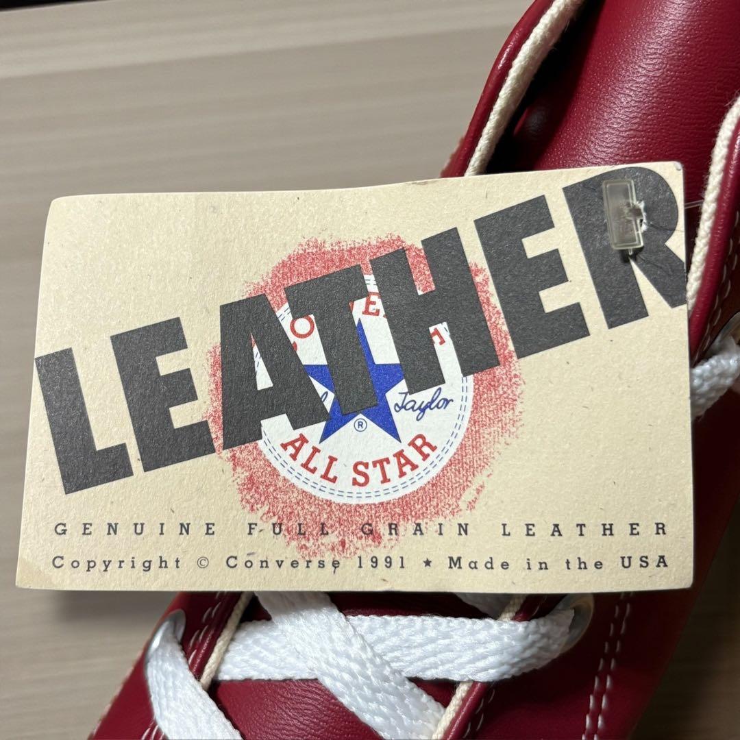 【USA製デッドストック‼︎】コンバース　レザーオールスター Hi 稀少なレッド
