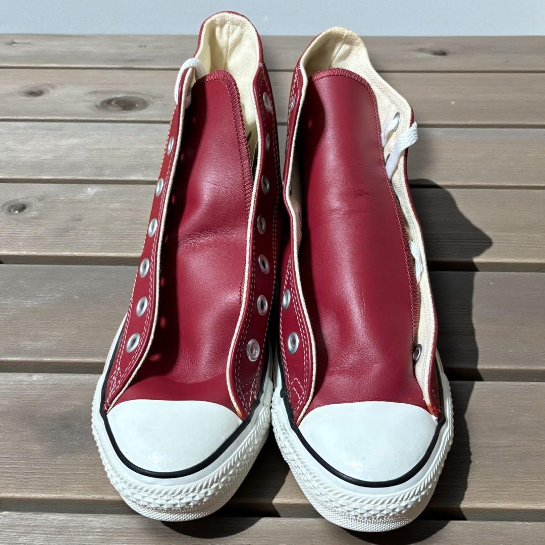 【USA製デッドストック‼︎】コンバース　レザーオールスター Hi 稀少なレッド