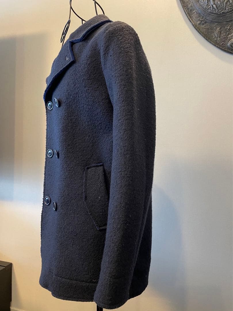 最終値下げアルマーニジュニア10A142紺色コート