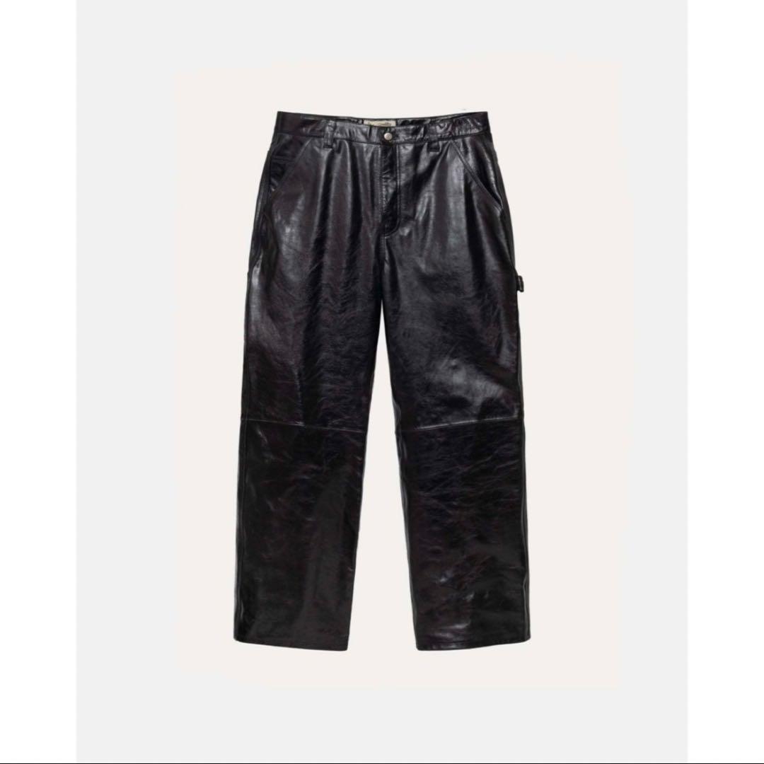 パンツ STUSSY CARPENTER PANT LEATHER