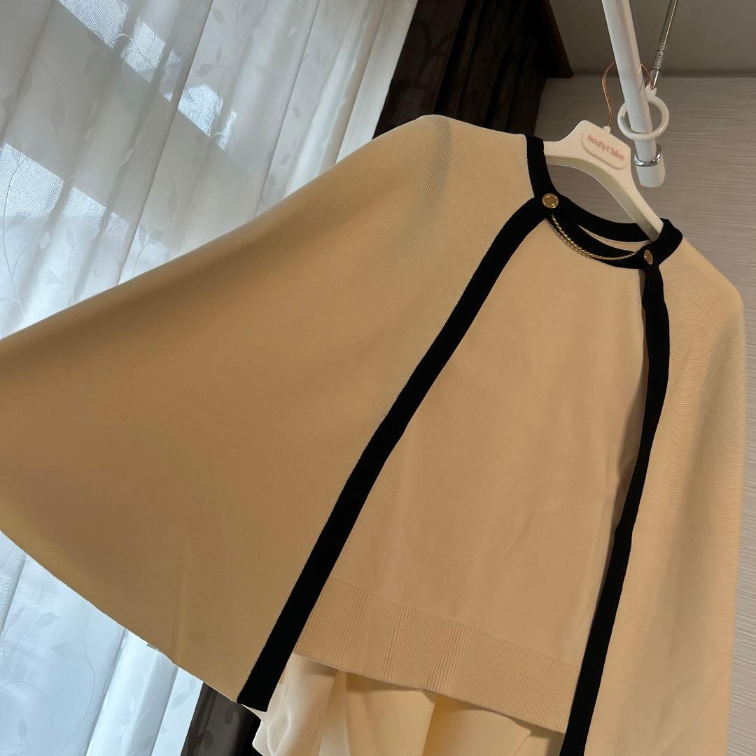 ルルウィルビー　ケープアンサンブルニット