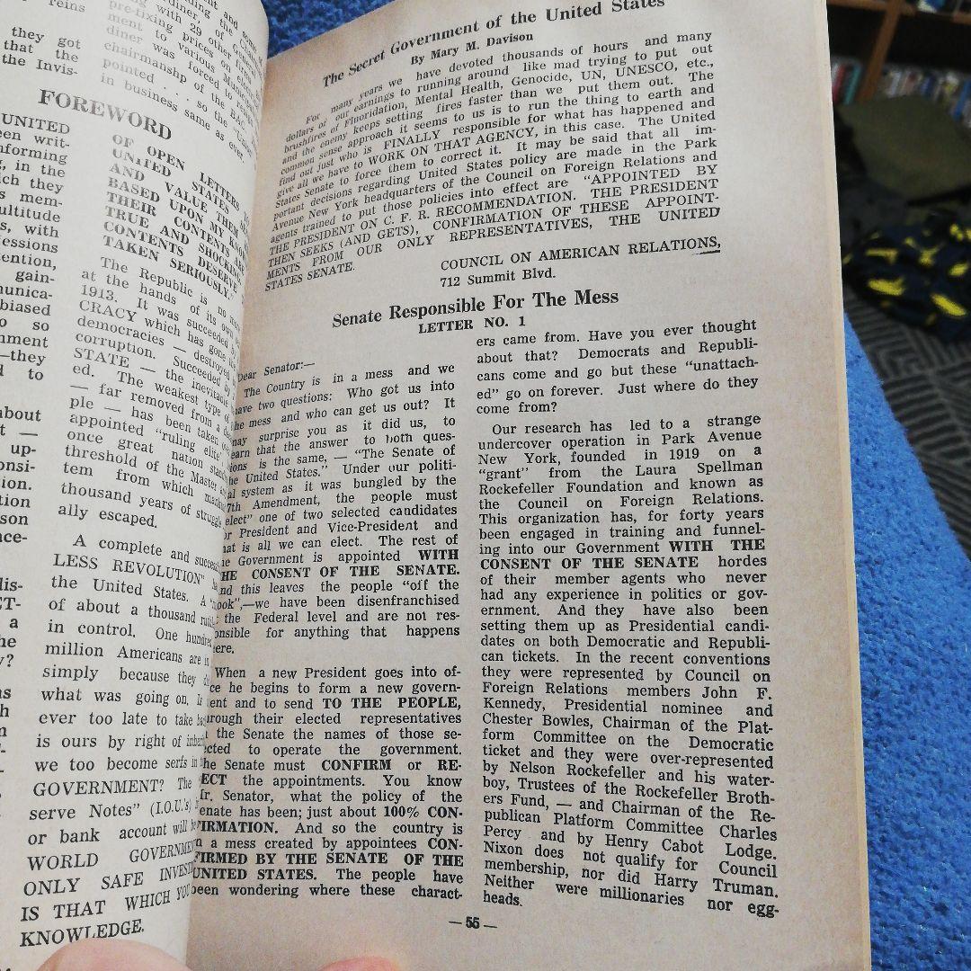 洋書 Secret Government of The United States